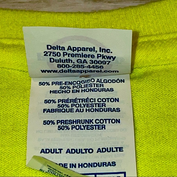 Delta Pro Weight Mens tshirt neon yellow Sz L 🔥 - Picture 4 of 5